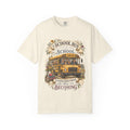School Bus Teacher T‑Shirt – “A School Bus Is A School…It Carries Them Toward Where They Are Becoming”